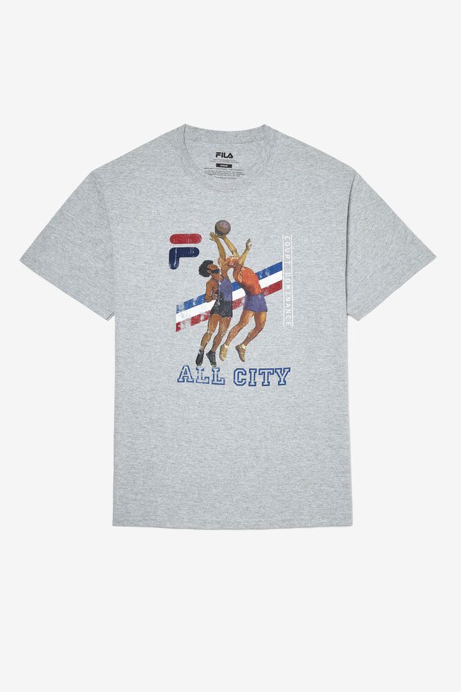 Fila T Skjorte Herre Grå Retro Basketball 732816-FXA